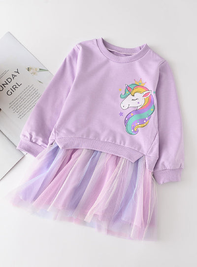Unicorn Clothes Children Casual Birthday Party