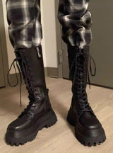Women Lace up Zipper Boots Short Boot
