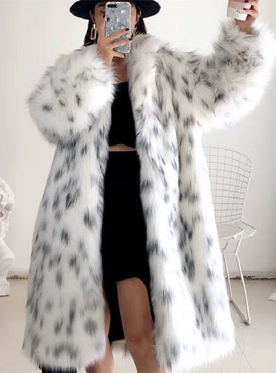 Women Jacket Fur Coat Block Coats Faux Fur