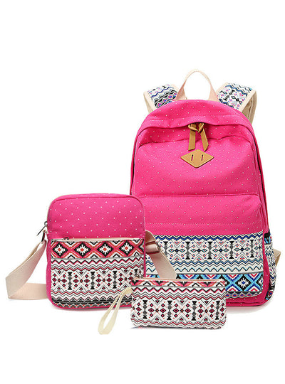Women School Bags for Teenage Girls Cute Black Set 
