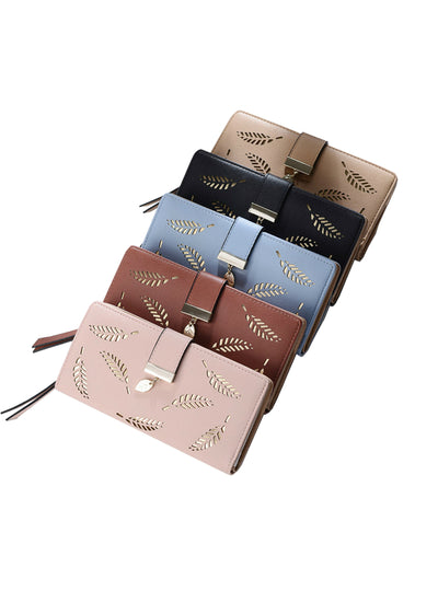 Women Wallet Leather Card Coin Holder Money Clip 