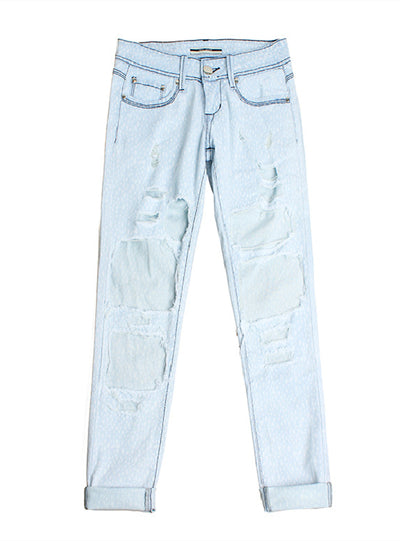 Beggar's Low Waist Hemmed Jeans
