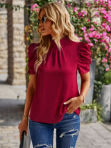Women's Round Neck Blouse Top