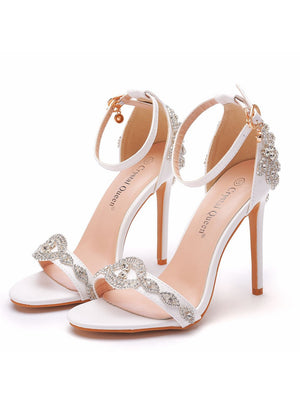 11cm High-heeled PU Sandals Wedding Shoes