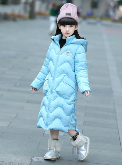 Girls Down Cotton-Padded Jacket Long Style