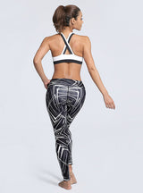 Printed Leggings Trousers Stretch Fitness Pants