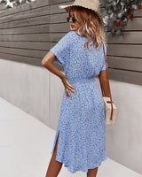 Spring Sexy Big Skirt Printed Dress