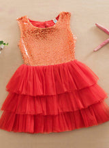Baby Girls Sequined Bow Dress Kids Wedding Party