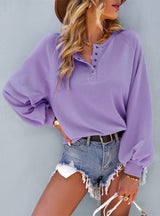 Solid Color Blouse Hoodie