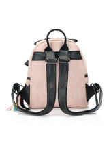 Appliques Patchwork Mini Leather Backpack