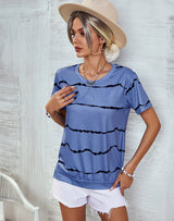 Summer Printed Lightning Pattern Top