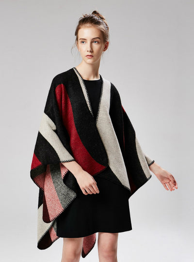 Geometric Colour Matching Beach Shawl