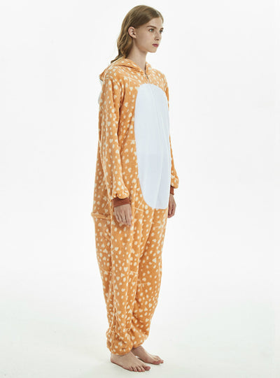 Cute Sika Deer Jumpsuit Cartoon Casual Home Clothes
