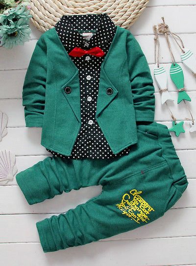 Baby Kids Button Letter Bow Clothing 