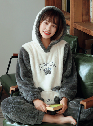 Thick Warm Flannel Sweet Cute Panda Winter