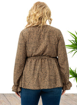 Women's Long Sleeve Polka Dot Blouse