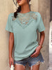 Lace Stitching Leisure Holiday T-shirt