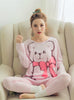 Bear printing Long sleeved Long trousers Pajamas Sets 
