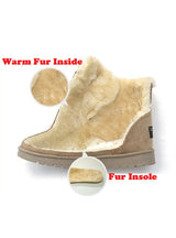 Winter Boots Suede Ankle Snow Boots Female Warm Fur
