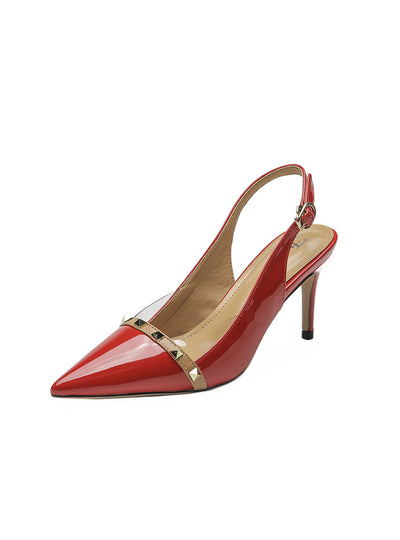 Pointed Sandal Stiletto Rivet Shoes