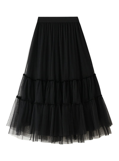 Pengdong Spliced Tulle Skirt