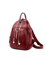 Headphone Function Women Leather Backpack Bags