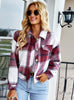 Women Plaid Short Jacket Coat