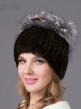 Hat Winter Real Mink Fur Hat Fox Fur Rabbit Fur