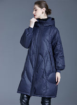 Loose Long Hooded Down Jacket