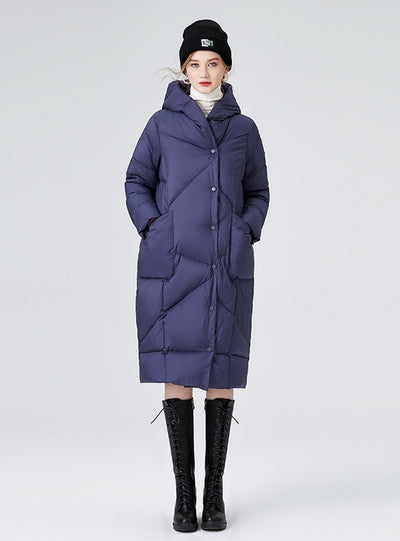 Hooded Slim White Duck Down Warm Coat