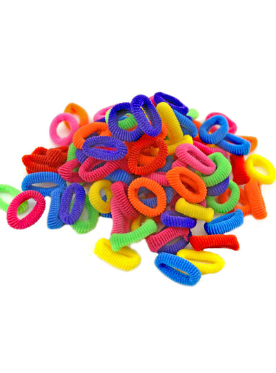 100 Pcs Colorful Child Kids Hair Holders Cute 