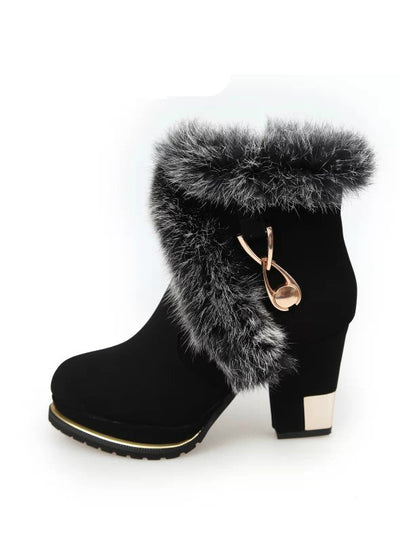  Women Boots High Heels Ankle Boots Platform