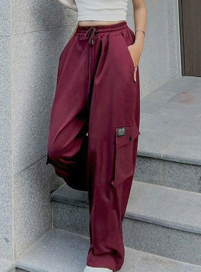 Pocket Elastic Waist and Leg Slacks Pant