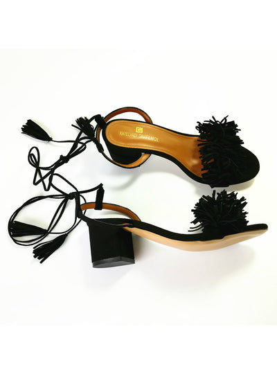 LACE UP PEEP TOE SANDALS HIGH HEELS ANKLE BOOTS