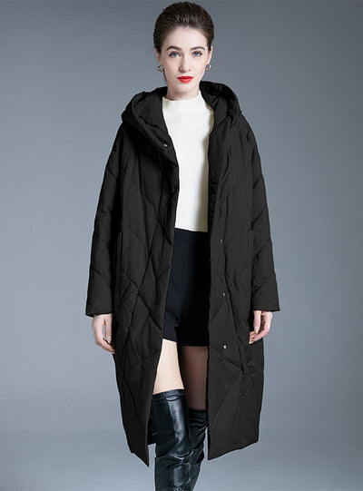 Thickened Profile Loose Plus Size White Duck Down Jacket