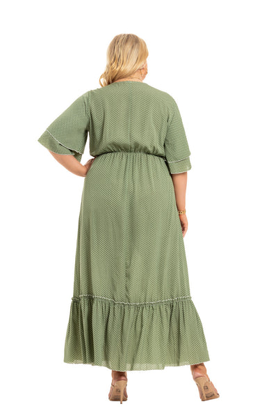 V-neck Bohemia Large Size Women's Dress