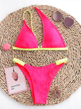 Sexy One-shoulder Solid Color Swimsuit