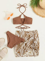 Women Printed Three Piece Bikini