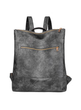 Vertical Zipper Soft-faced Messenger Backpack Bag