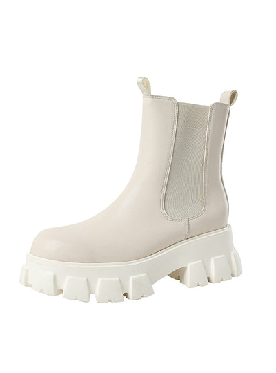 Thick-soled Heel Chelsea Booties
