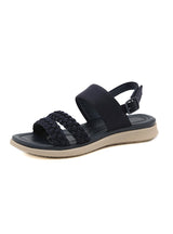 Retro-style Light Sandals With Two Woven Small Pores