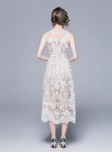 Embroidery Lace Middle and Long Dress