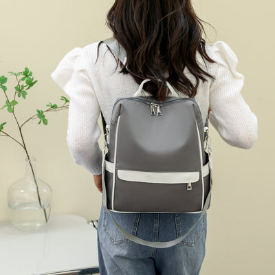 Color Splash-proof Oxford Casual Backpack