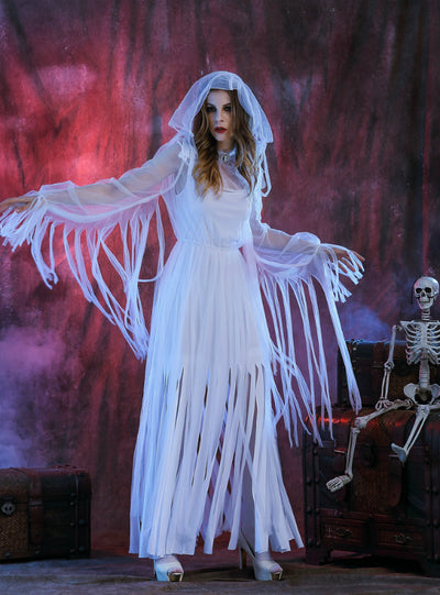 Egyptian Ghost Bride Halloween Tassel White Ghost