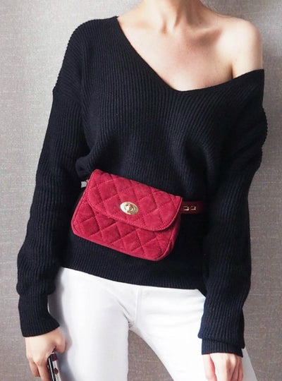 Women's Sweaters V-Neck Minimalist Tops Fashionable