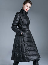 Long Warm White Duck Down Coat