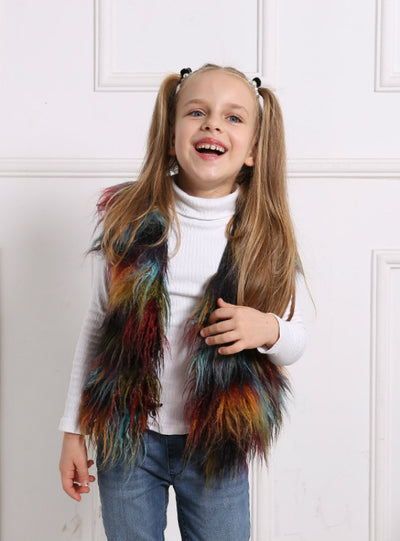 Winter Children's Vest Soft Short Fur