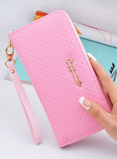 Long Ladies Korean Zipper Ladies Wallets Card Holder