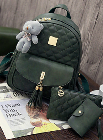 3Pcs/Set Backpack Women School Bags For Teenage