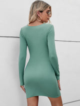 V-neck Long Sleeve Sexy Dress